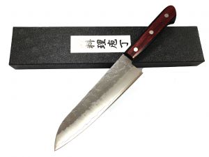 Dao cắt Sakon Ginga Santoku 3 lớp tay cầm đỏ